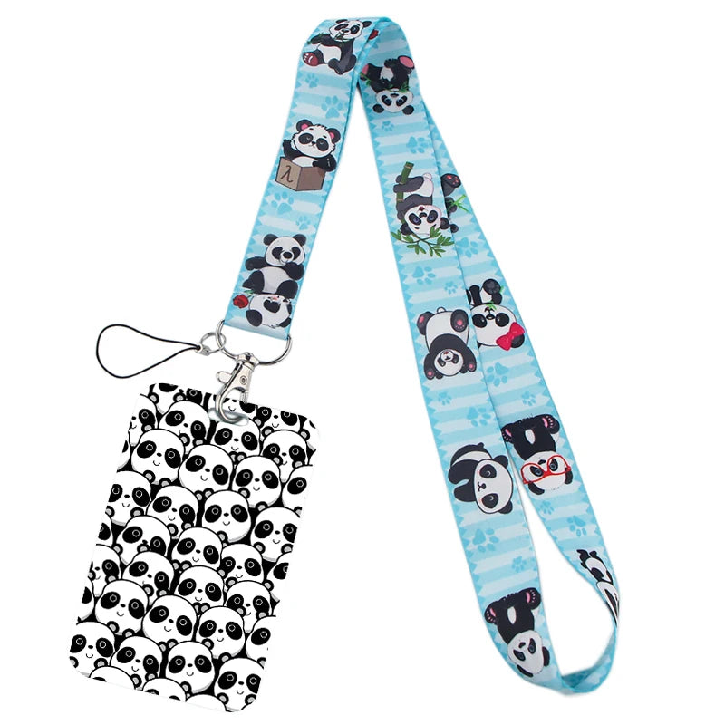 Tejesa  panda Lanyard Badge Holder ID Card /Lanyards Cell Phone Rope Key Lanyard Neck Straps Keychain