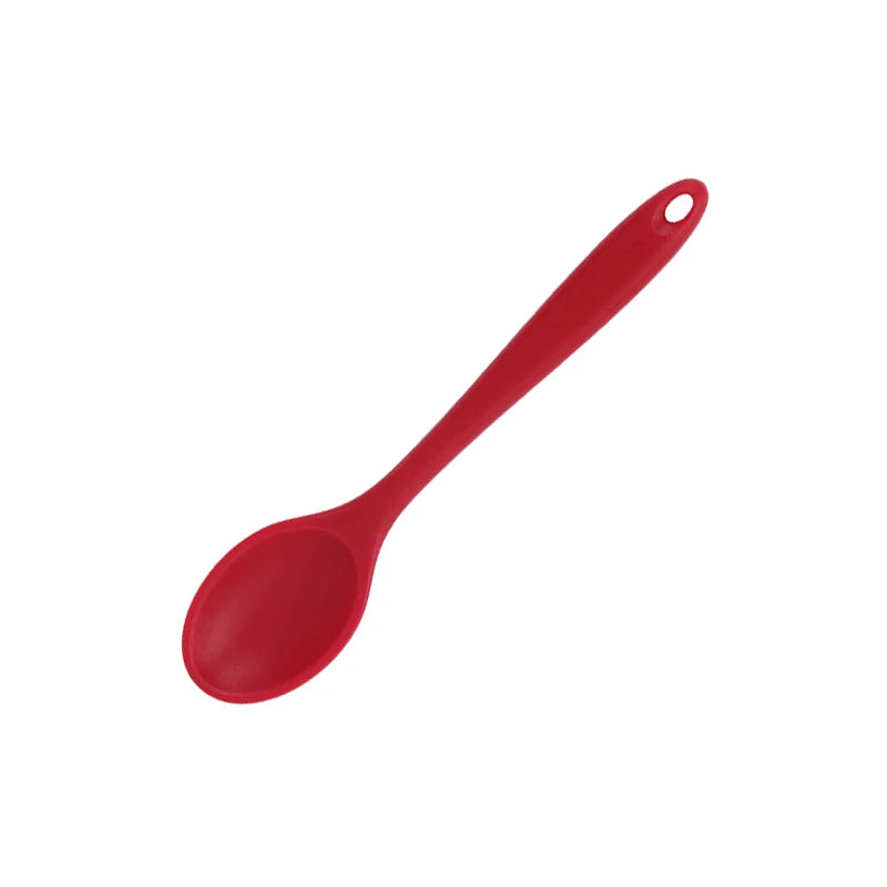 Hemasa 5PCs  Silicone Soup Ladle Colander Kitchen Salad Mixing Spoon Children Tablespoons Rice Porridge Scoops