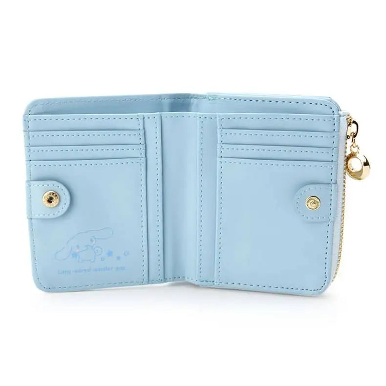 Fashion Sanrio Women Coin Purse Cute Cartoon My Melody Kuromi Cinnamoroll PU Leather Short Wallet Casual Zipper Card Holder