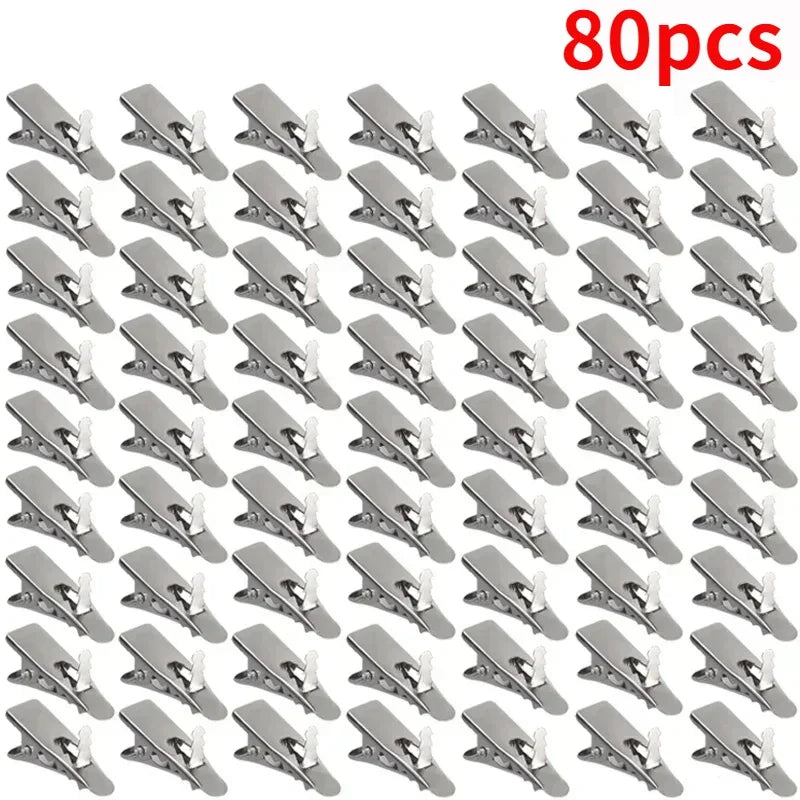 Mini Christmas Flowers Fixed Clips Xmas Tree Flower Metal Fixing Clip for New Year Navidad Noel Wreath Party Decoration Supplies