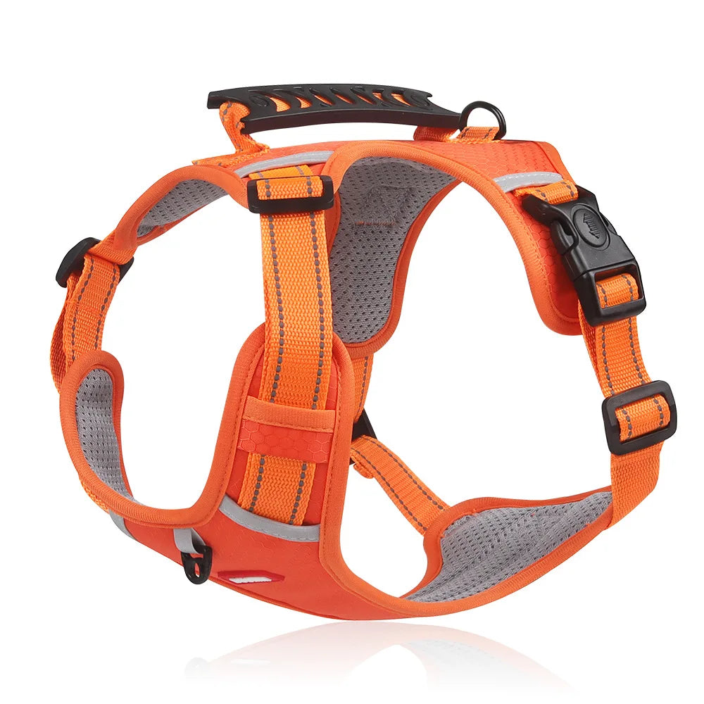 Reflective adjustable breathable harness for medium and large Labrador Shiba Inu dog harness French Bulldog large dog collar