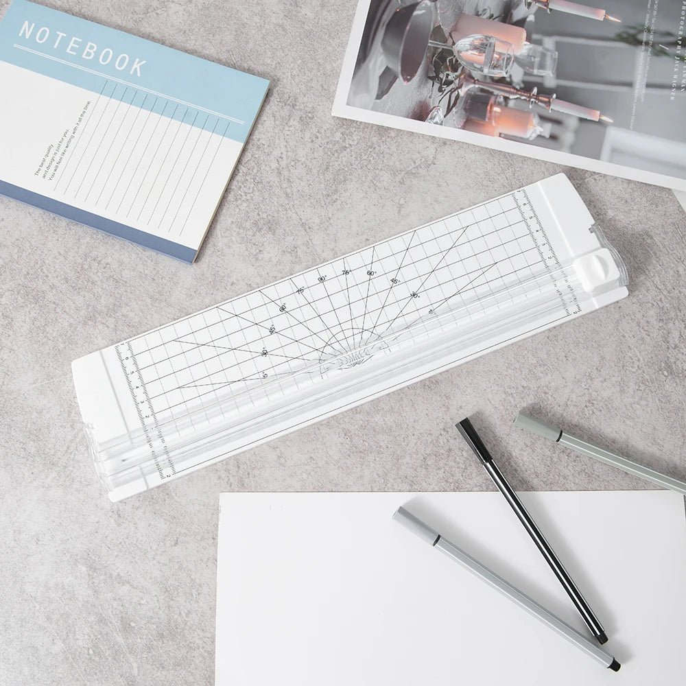 Hemasa 1PC A4 Paper Cutter Safety Protection And Side Ruler Scrapbooking Tool For Handmade Paper, Coupons, Labels