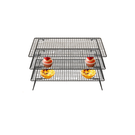Tejesa 3/2Pcs Cooling Rack Stainless Steel Grid Baking Tray Non Stick Bread Cake Pizza Cooling Dry Rack Baking Pan Kitchen Accessories