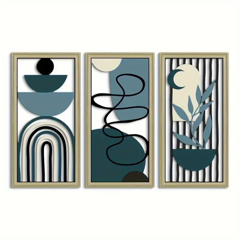 Hemasa 3pcs Wooden Wall Decor Set hollow wooden decoration, hanging wooden signs wall art decoration crafts