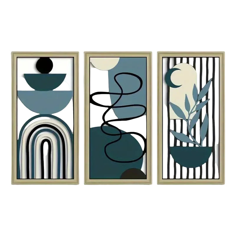 Hemasa 3pcs Wooden Wall Decor Set hollow wooden decoration, hanging wooden signs wall art decoration crafts