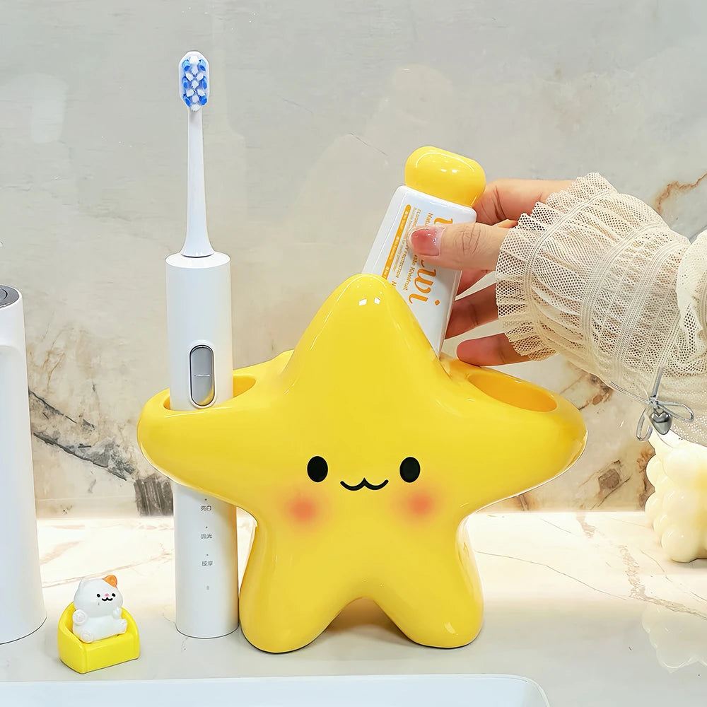 Toothbrush Holders for Bathrooms, Electric Toothbrush Toothpaste Holder 3 Slots Tooth Brush Organizer for Bathroom Countertop