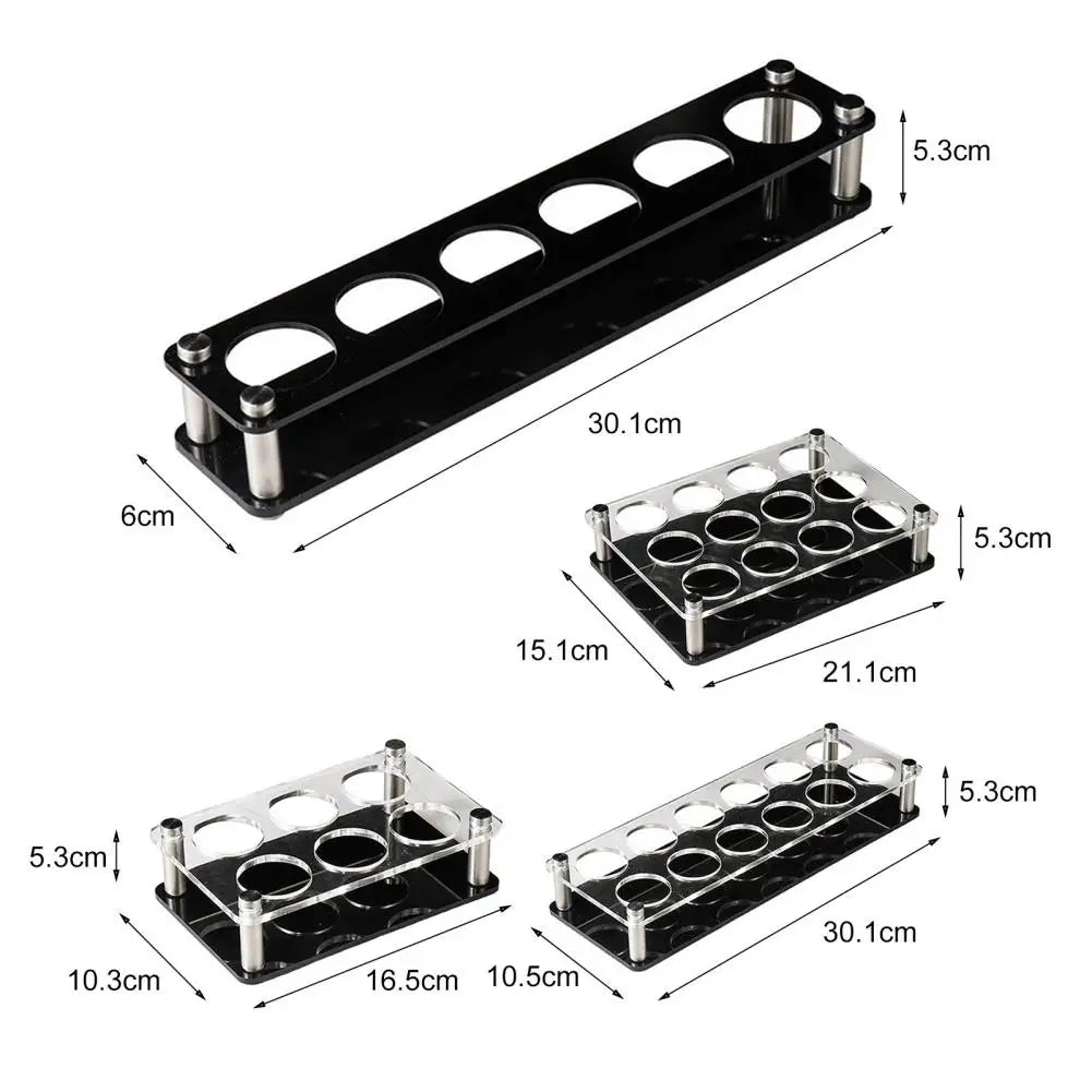 6/12 Holes Wine Cup Rack Transparent Square Shot Glass Holder Acrylic Shelf Tray For Tequila Liqueurs Whiskey Stand Bar Supplies