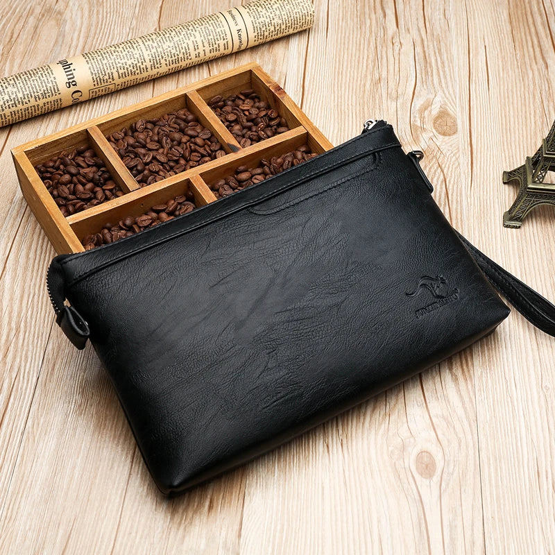 Tejesa  Soft PU Leather Men Day Clutch Business Men Money Handbag  Male Cardholder Case Phone Bag