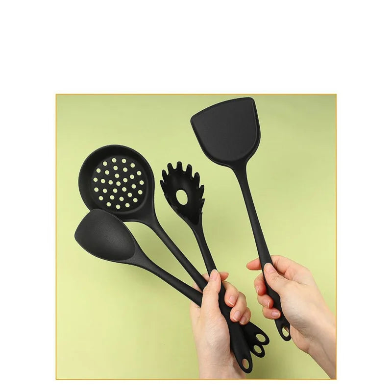 Tejesa 1/4/8pcs Non-Stick Pans Silicone Spatula Soup Ladle Slotted Spoon Cooking Tools for Kitchen Kitchen Utensil