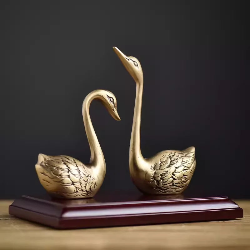 Pure Copper Swan Decorative Crafts Light Luxury Decoration Living Room Brass Ornaments Desktop Decoration gifts to friends