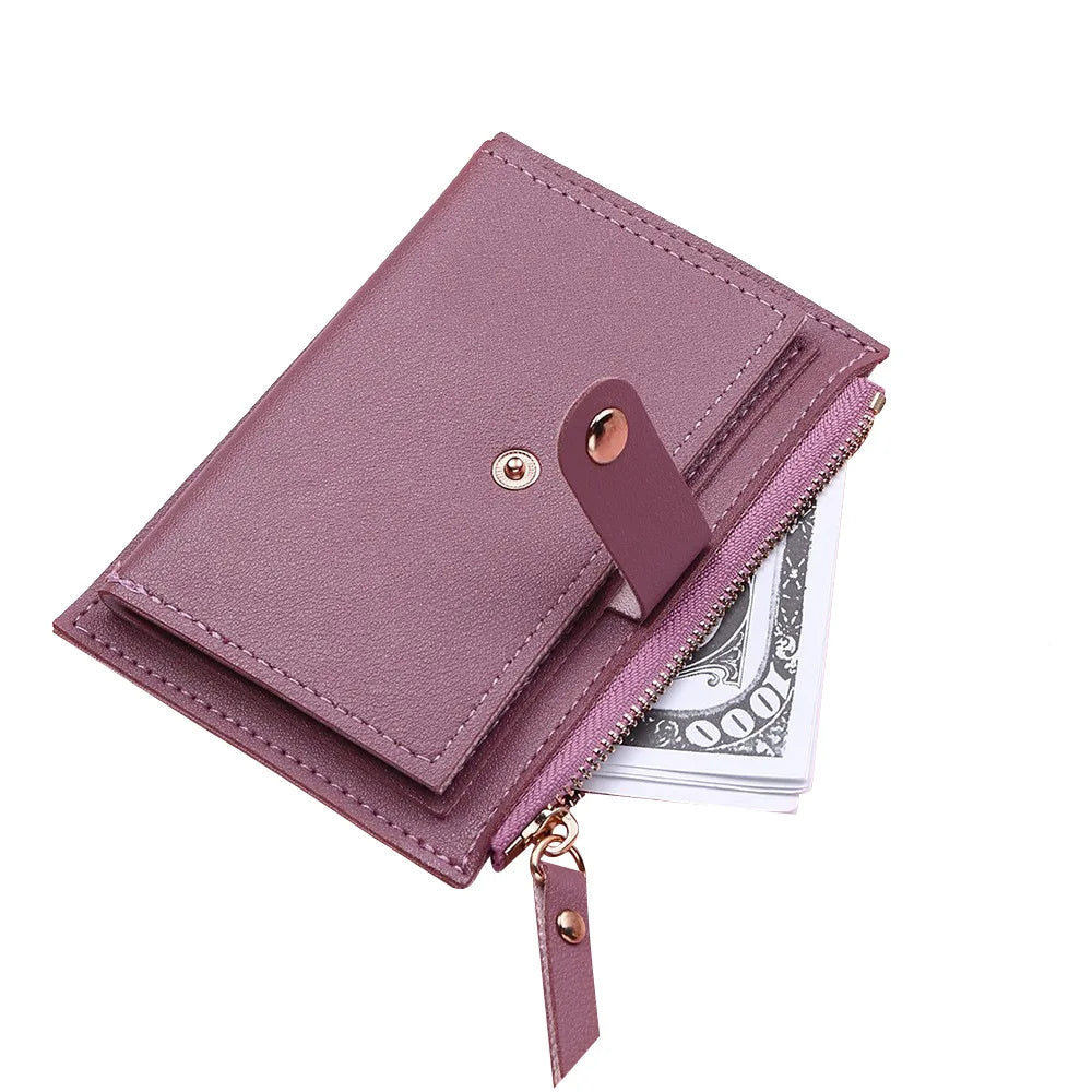 Hemasa  PU Leather Multi-Card Holder Zipper/ Coin Purse /Card Wallet  for Girls