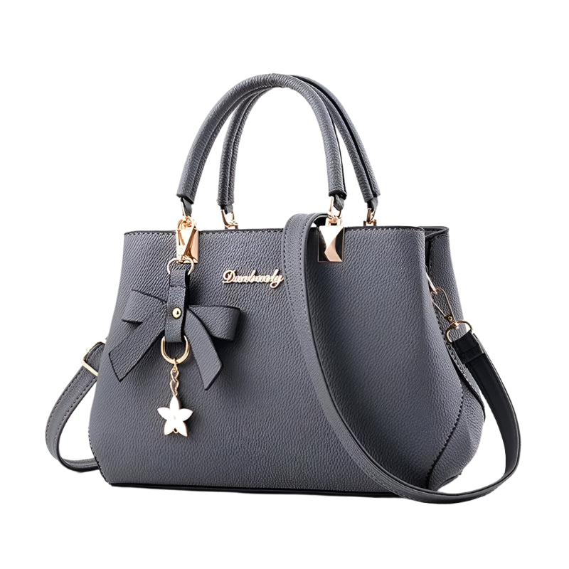 Hemasa  Women Messenger Bags with flower pendant Office Ladies Totes /Pure Leather Handbag for female Crossbody Shoulder