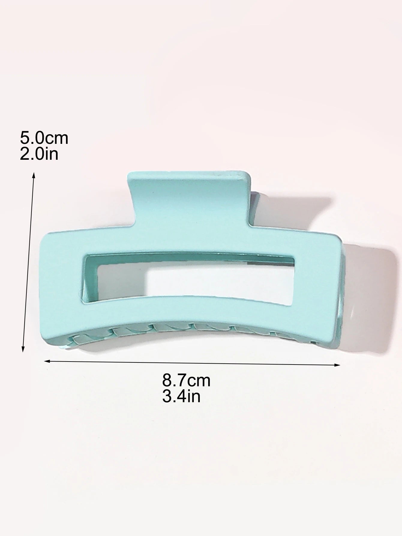 Hemasa 7 Pcs Big Hair Claw Clips 3.4" Non-slip Big Square Matte for Women Girls/ Banana Clips for Thick Thin Hair