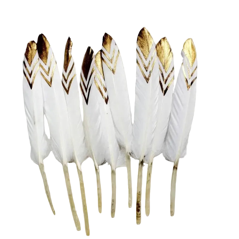 Tejesa 50pcs Goose Feathers Gold Silver Plume Craft Natural DIY Plumas Jewelry  Wedding Party Hats Home Decoration Accessories