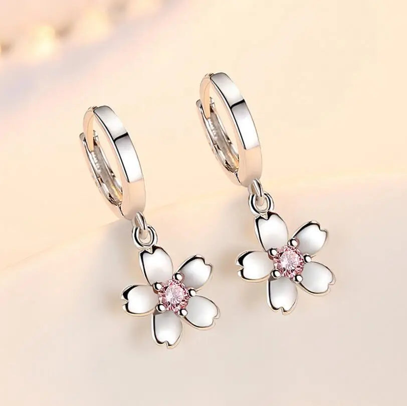 Simple Fashion 925 Sterling Silver Earrings For Women Sterling-silver Jewelry Cute Fresh Cherry Drop Earrings S-E451