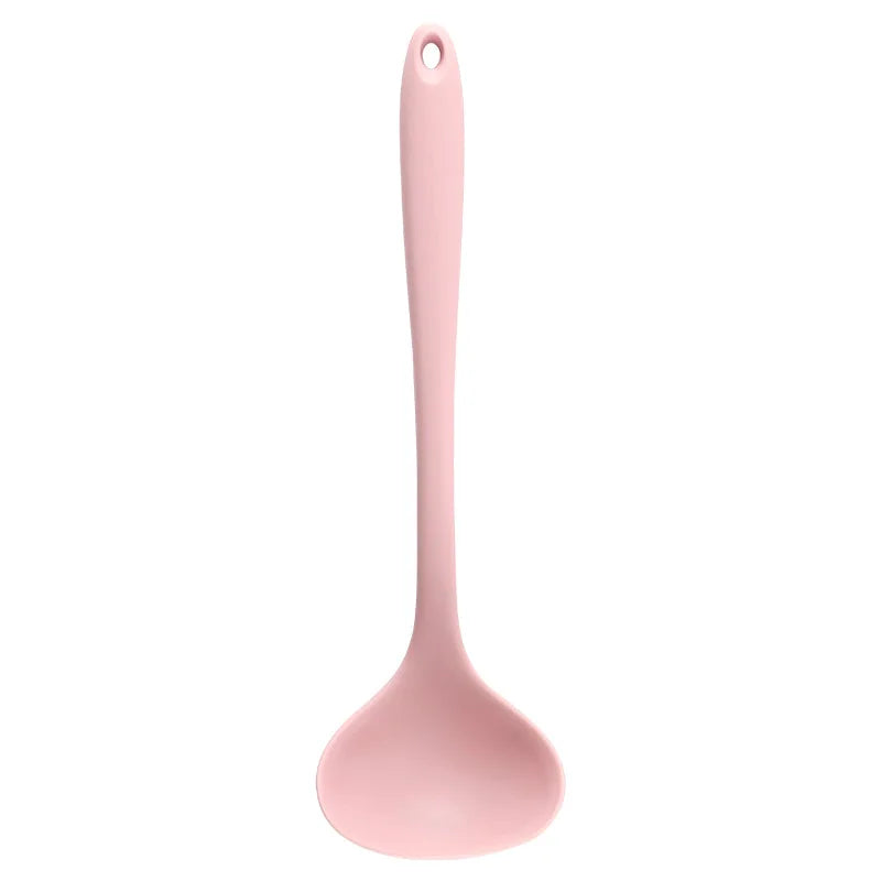 Hemasa Long Handle Silicone Soup Spoon Large Ramen Noodles Tablespoons Hot Pot Porridge Ladle Scoop Kawaii Japanese Kitchen Utensils