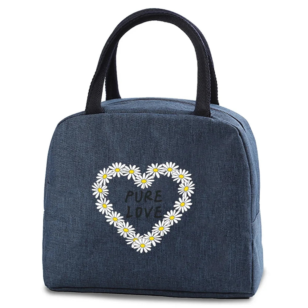 Tejesa Lunch dinner Picnic Bag Insulated bag Cooler Tote Portable Canvas Thermal Cold Food Container For men women Kids Travel Handbag