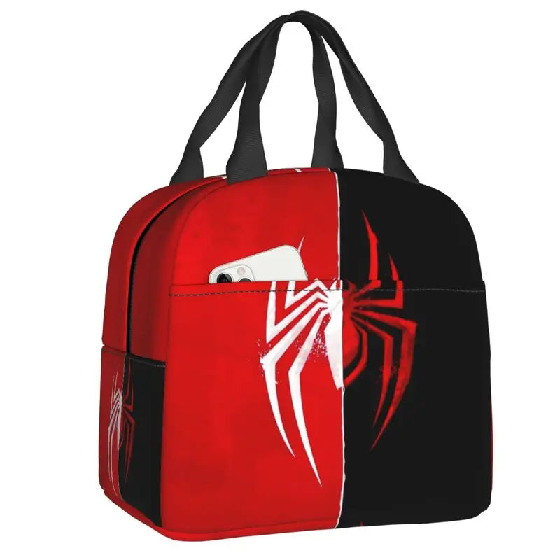 Custom Spider Man Lunch Bag Portable Cooler Thermal Insulated Lunch Box for Outdoor Camping Travel Multifunction Food Bento Box