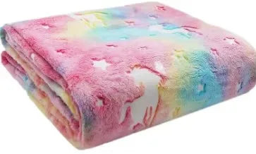 Flannel luminous horse blanket kindergarten baby blanket office blanket sofa blanket nap blanket household items