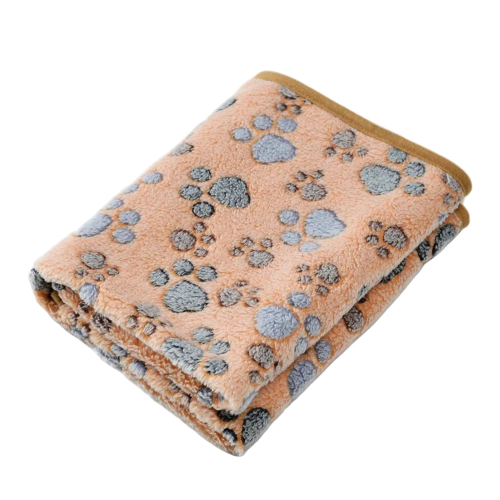 Tejesa Warm Pet Cat Blanket Autumn Winter Cozy Thicken Fleece Kitten Footprint Bed Mat for Small Medium Big Cats Dog Chihuahua Supplies