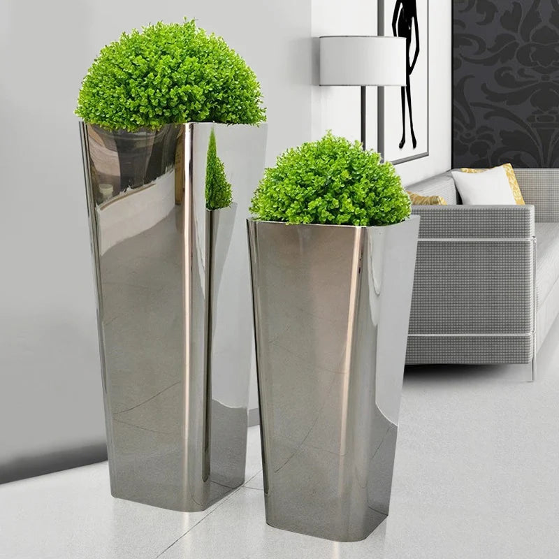 Plant Pot Modern Metal Planter Living Room Decorative Plant Stand Garden Planter