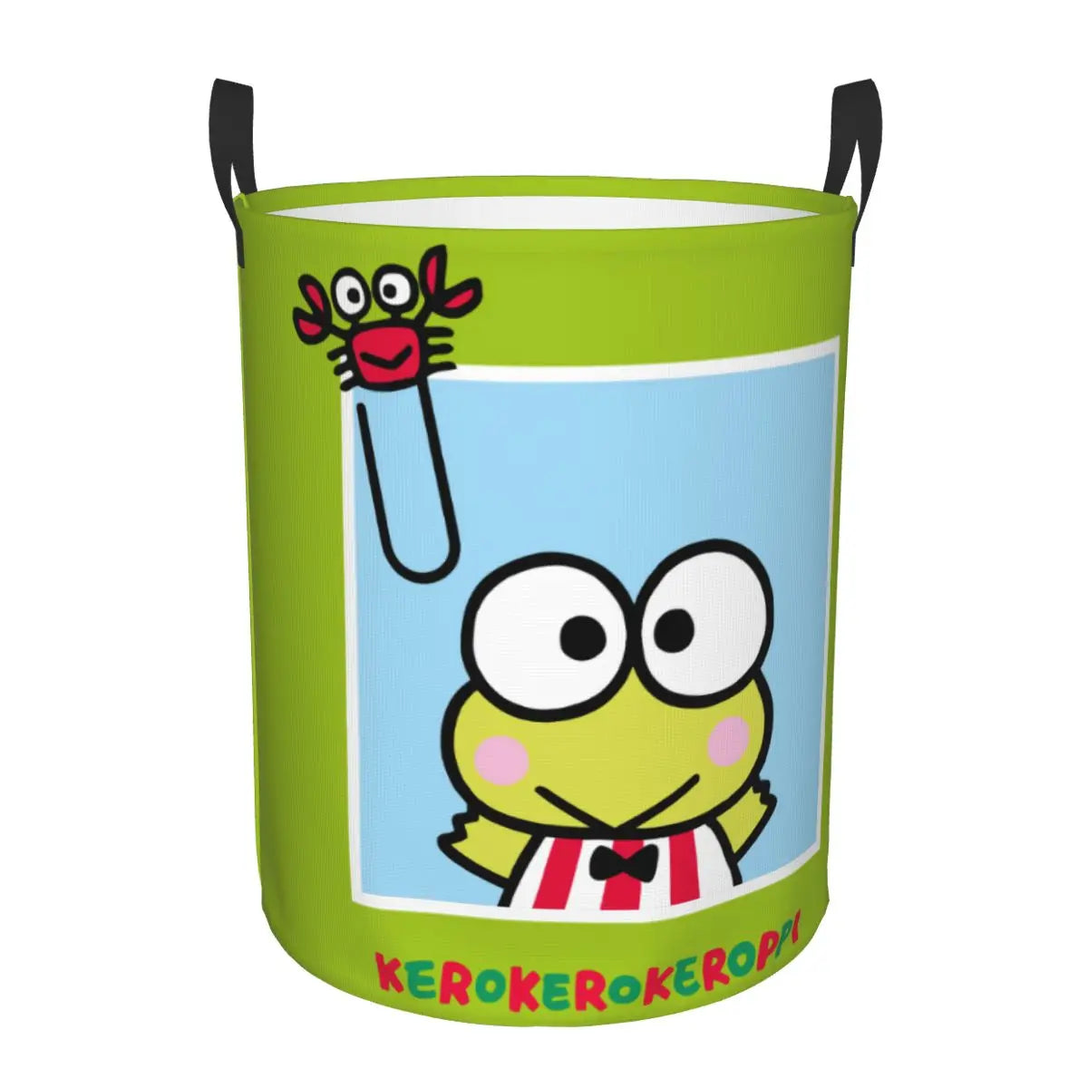 Tejesa Laundry Basket Foldable Large Capacity Clothes Storage Bin Big -eyed Frog Anime Baby Hamper