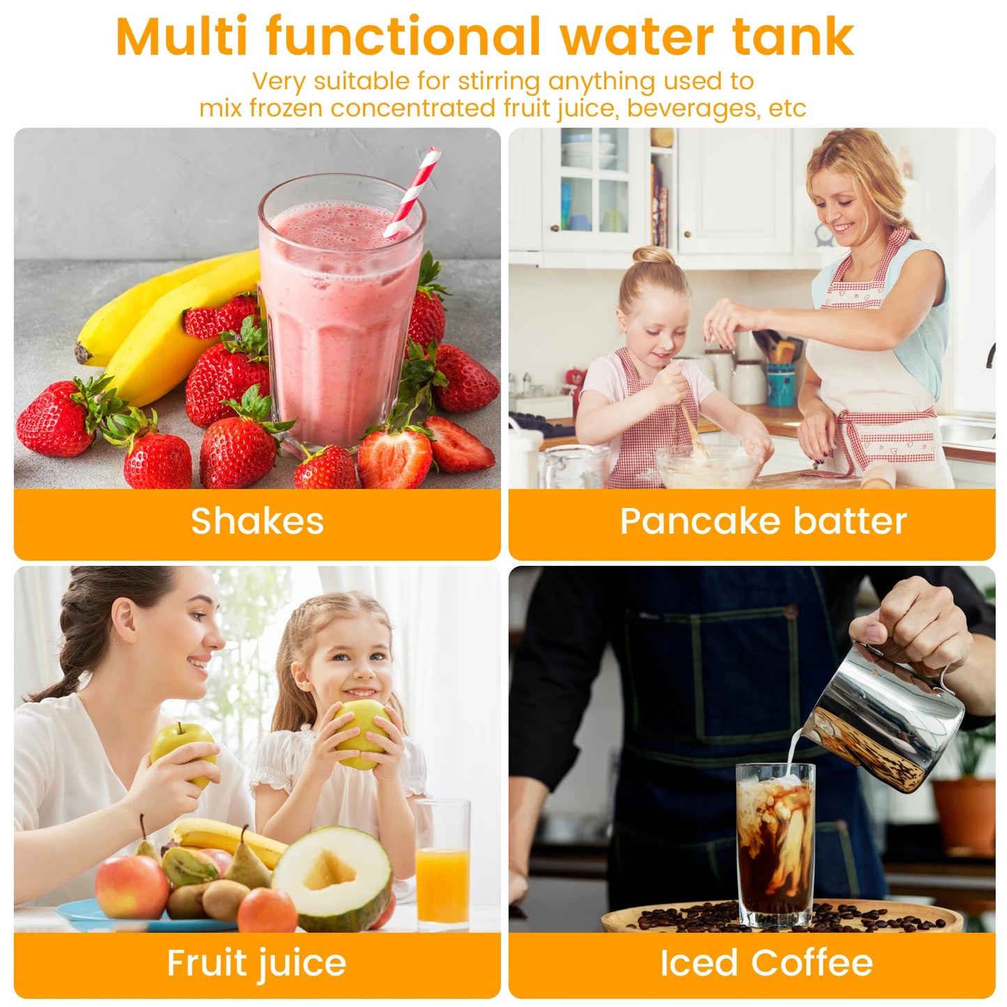 Tejesa 2L Water Kettle Mixing Pitcher Summer Juice Mixing Container Wide Mouth Pitcher Fridge DIY Beverage for Tea Milk Juice Drink Cup