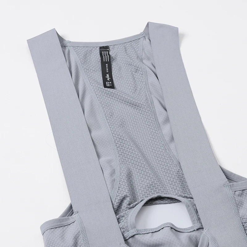 YKYW Men's Pro Team Bib Shorts Summer Outdoor Wear Breathable Bicycle Sports Clothing Tights Bike Blue Gray Bib Shorts 6 Hours