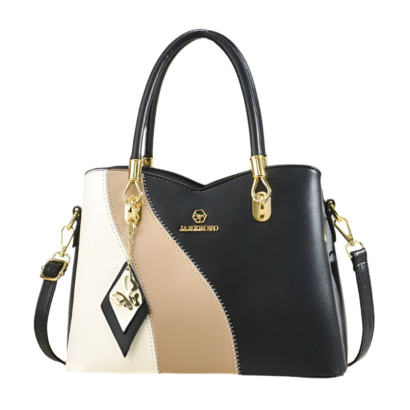 Hemasa  New Three Color Combination Women's Handbag Large Capacity Soft Leather Shoulder Bag