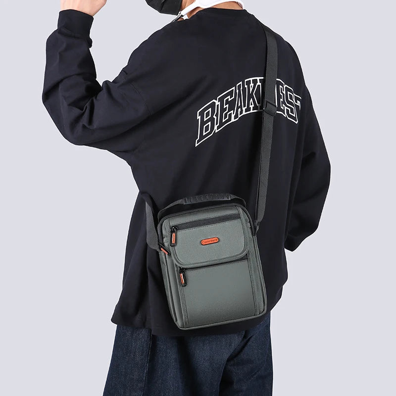Tejesa Men’s Small Shoulder Bag High Quality Soft PU Leather Men's Mini Handbag / Casual Male Messenger Phone Bag