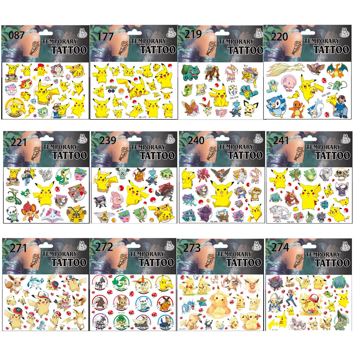 Tejesa Pokemon Pikachu Birthday Party Favors Gifts Slap Bracelets Stamps Tattoos Stickers Kids Goodie Bag Fillers Party Supplies Decora