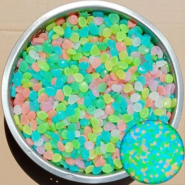 2000PCSGlowing Pebbles Outdoor Garden Decoration Potted Micro Landscape Ornaments Courtyard Glowing Gardening Supplies500-1000PC