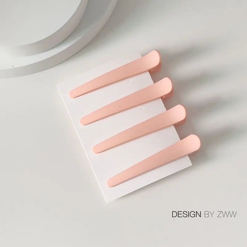 4Pcs/Set Candy Color Professional Hairdressing Salon Hairpins Plastic Duckbill Hair Clips DIY Alligator Hair Care Styling Tools