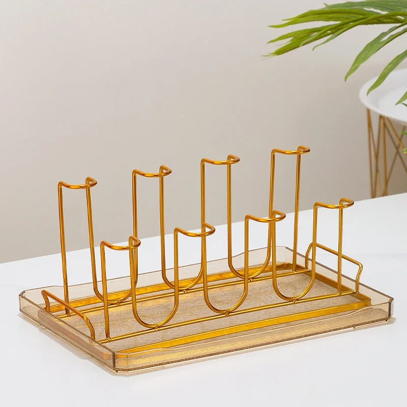 Stainless Steel Cup Tray, Inverted Hanging Rack, 8 Cup and 12 Cup Drain Rack, Home and Office Use, Durable Organizer