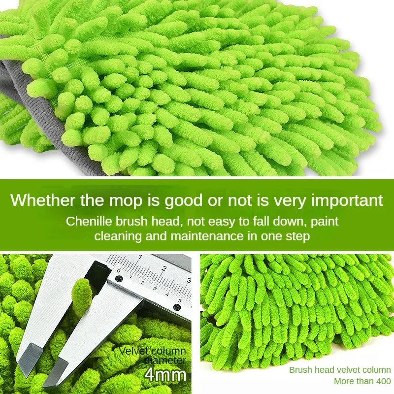Hemasa Car Cleaning Brush / Car Wash Brush Adjustable Telescoping Long Handle Clean Mop