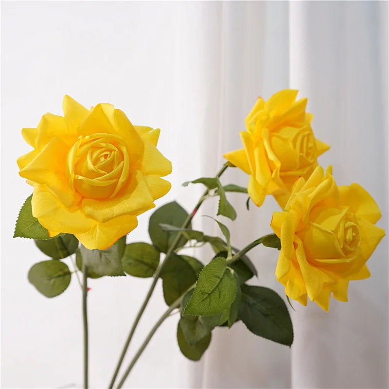 5Pc High-end Feel Moisturizing Big Austin Rose Flower Real Touch Artificial Flowers Rose Wedding Decor Fake Flowers Home Display