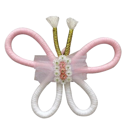 Hemasa  Macrame Daisy Flower Ornament Wall Hanging/ Girls Bedroom Decoration/ Boho Baby Kids Room Woven Butterfly Hanging Pendant