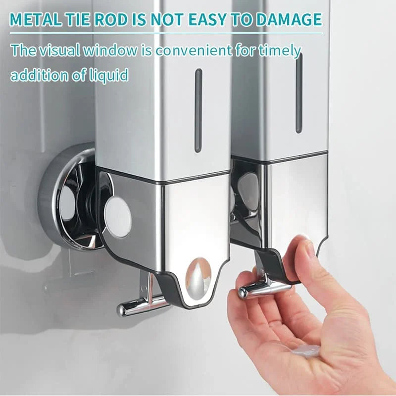 Hemasa 500Ml Manual Press Liquid Soap Dispenser /Wall Mount Soap Shampoo Gel Shower Liquid Container for Bathroom