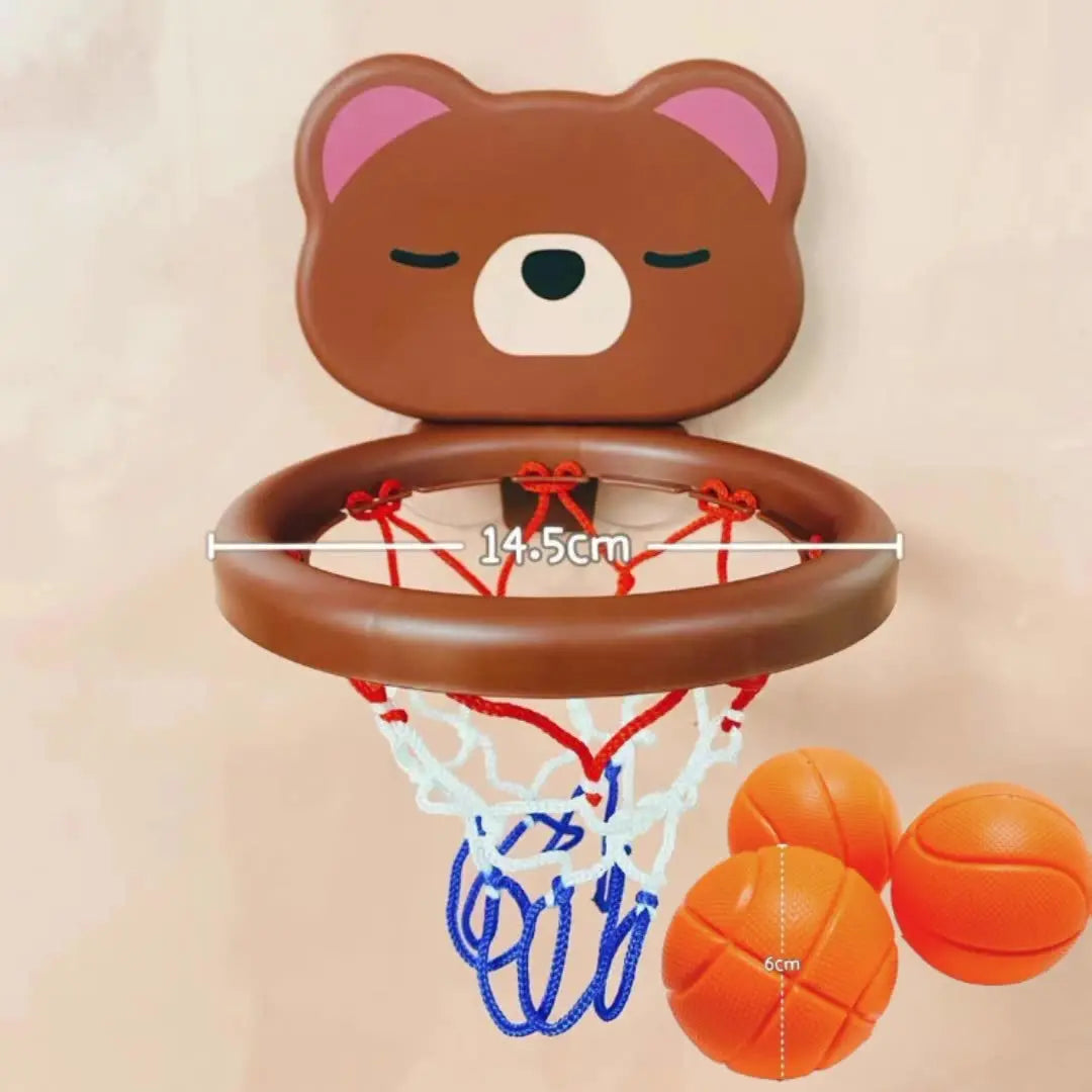 Tejesa Mini Cute Little Bear Basketball Bathroom Bath Toys Shoot At The Basket Games In The Pool