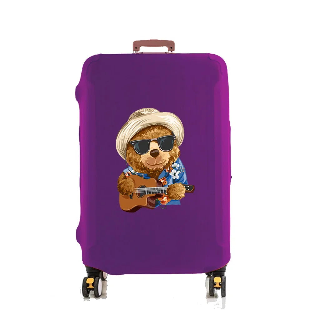 Tejesa Luggage Cover Stretch Fabric Suitcase Protector cute bear Baggage Dust Cover Suitable 18-32 Inch Suitcase Case Travel Organizer