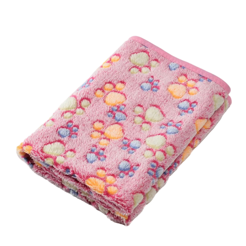 Tejesa Warm Pet Cat Blanket Autumn Winter Cozy Thicken Fleece Kitten Footprint Bed Mat for Small Medium Big Cats Dog Chihuahua Supplies