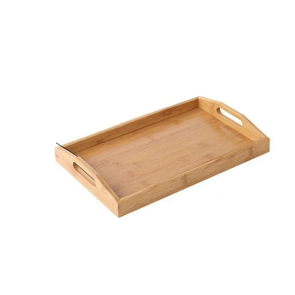 Tejesa Rectangular Storage Tray household Solid Wood Storage Plate Bamboo Water Cup Plate Home Living Room