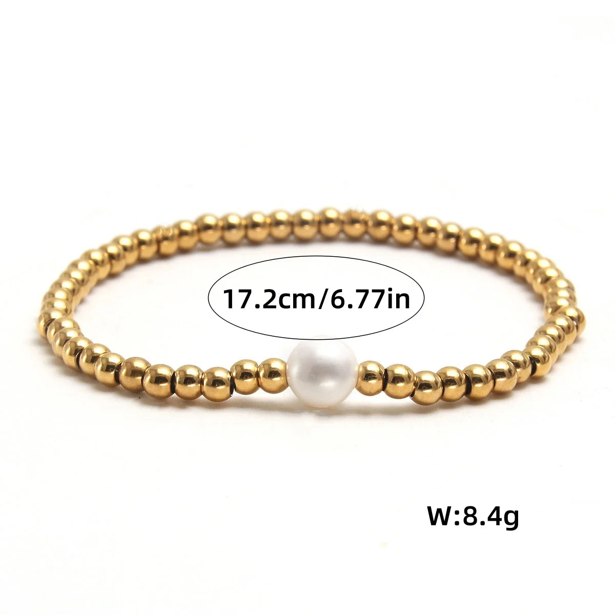 KKBEAD Stretch Bracelet Ins Fashion Natural Pearl Bracelets Jewelry for Women High Quality Gold Color Beads Pulseras Accessory
