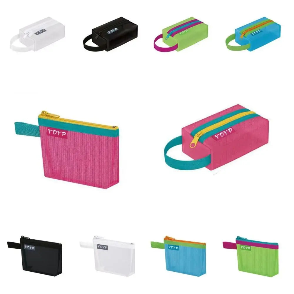 ID Credit Card Holder Mesh Storage Bag Lipstick Bags Zipper Pouch Cosmetic Bag Lipstick Bag Travel Organizer Small Coin Purse