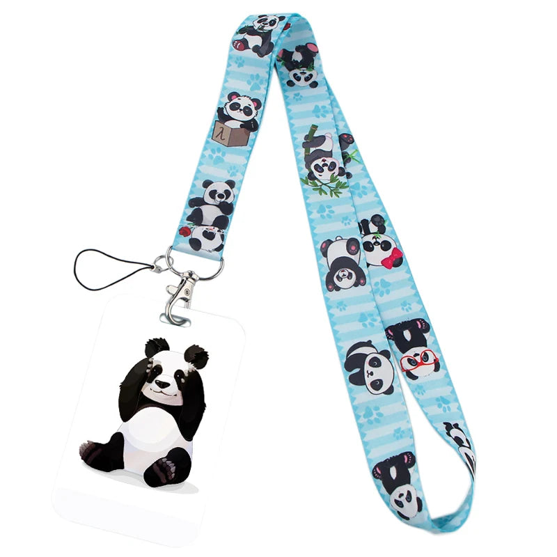 Tejesa  panda Lanyard Badge Holder ID Card /Lanyards Cell Phone Rope Key Lanyard Neck Straps Keychain
