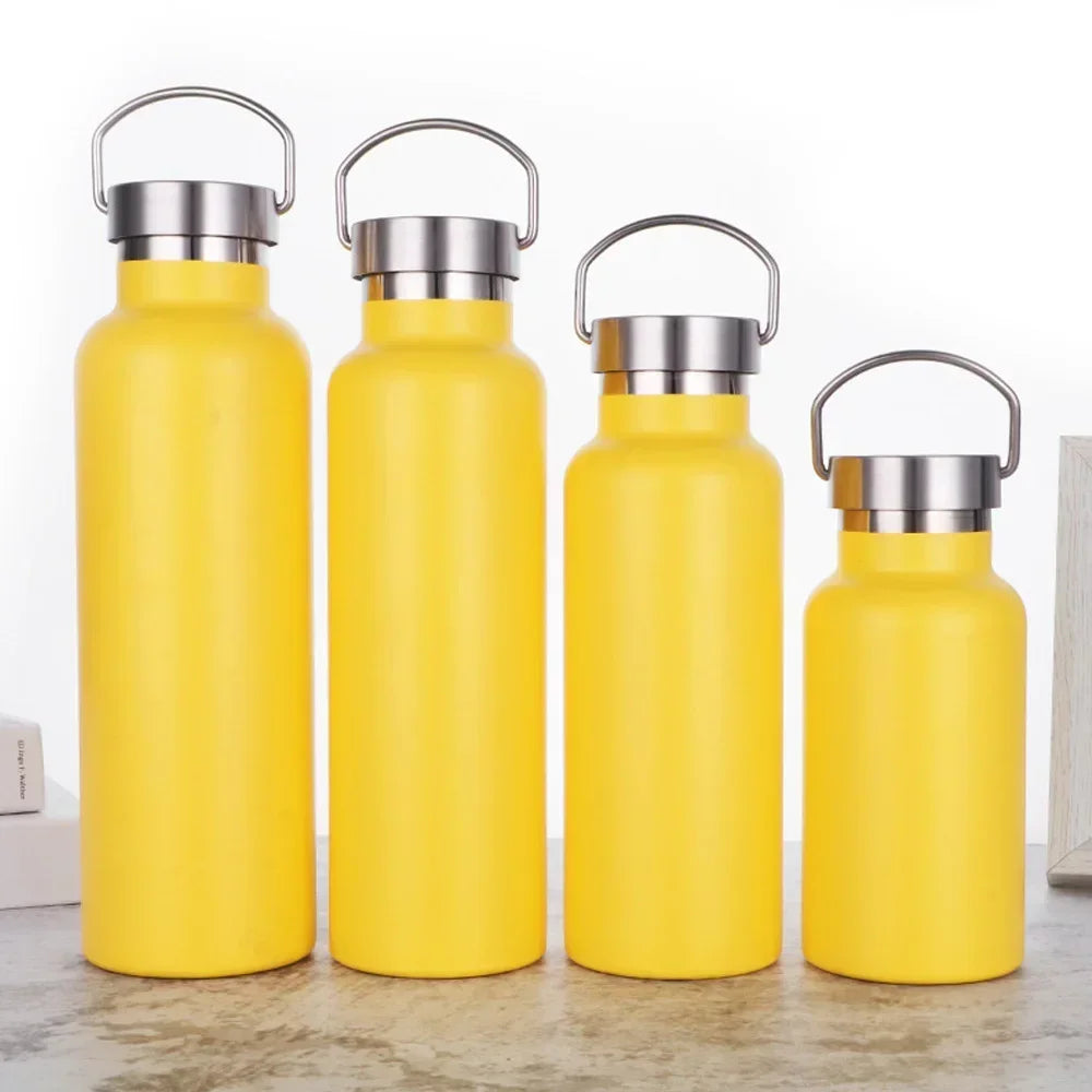 Hemasa Stainless Steel  Tumbler Cups with Lid Portable Outdoor Vacuum Flask Children's Water Bottle 350ML/ 500ML/ 750ML