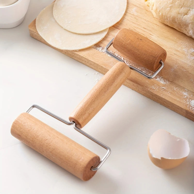 Tejesa Double-Head Dough Roller/ Wooden Rolling Pin /Nonstick French Fondant Flour Pie Cookie Pastry Pizza Roller