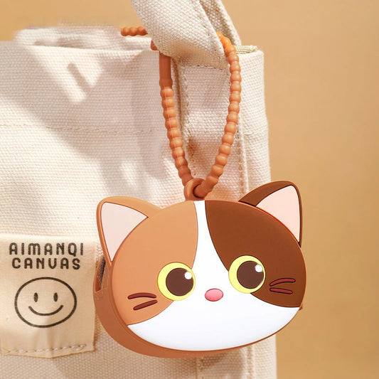 Small Animal Coin Purses Cartoon Cute Cat Zipper Silicone Mini Handbag Pendants Girls Kids Storage Pouch Key Earphone Storage