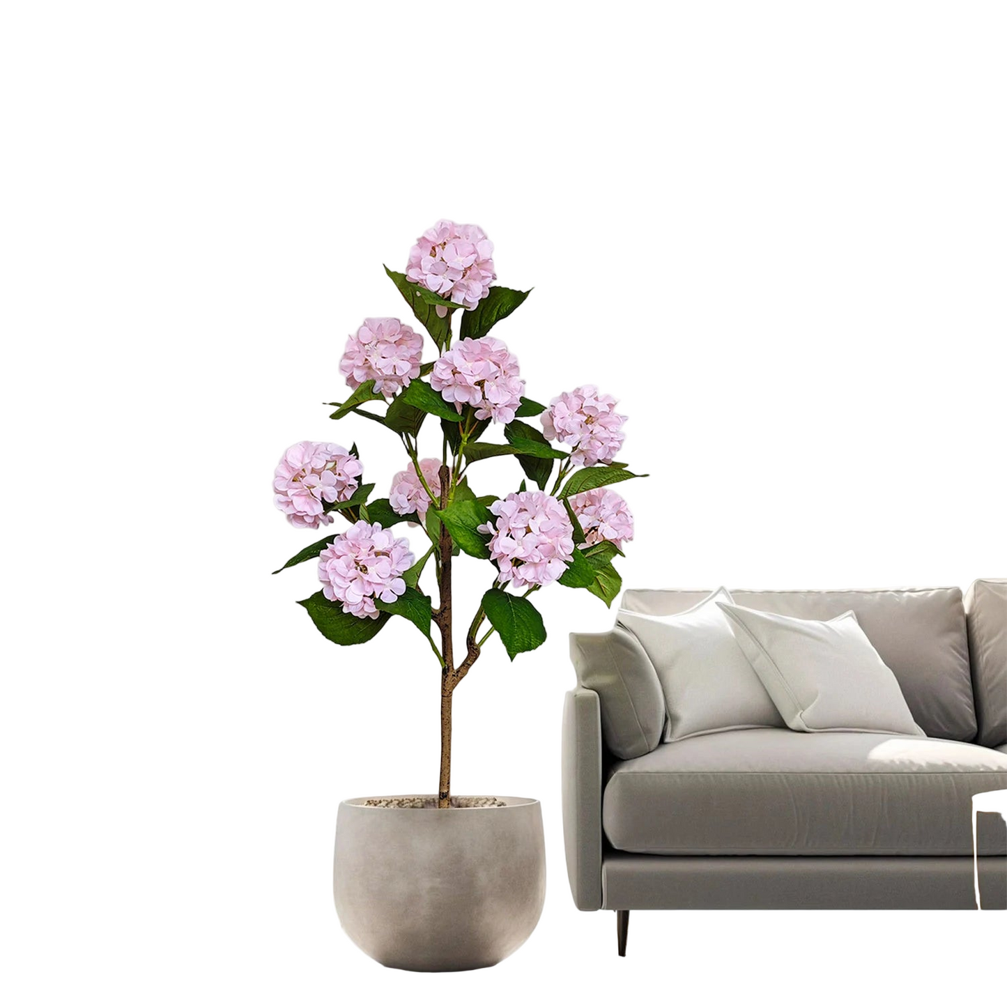Tejesa 120cm Artificial Hydrangea Tree Faux flowers Plant Indoor Outdoor Fake plants for home party wedding room Decoration halloween