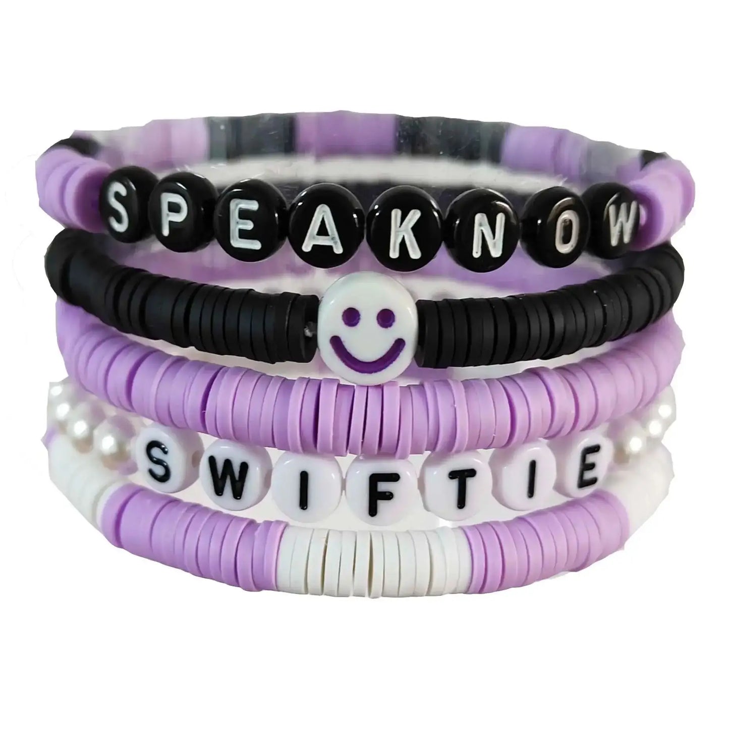 Handmade Smile Taylor The Swift  Bohemian Shinning Bead Bracelet For Women Soft Clay Color Summer Party Fans Friend Gift